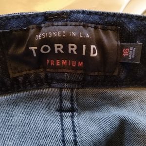 Torrid jeans with metal ankle embellishments